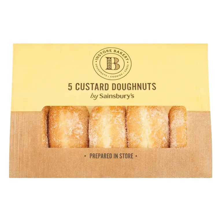 5 x Vanilla Custard Doughnuts