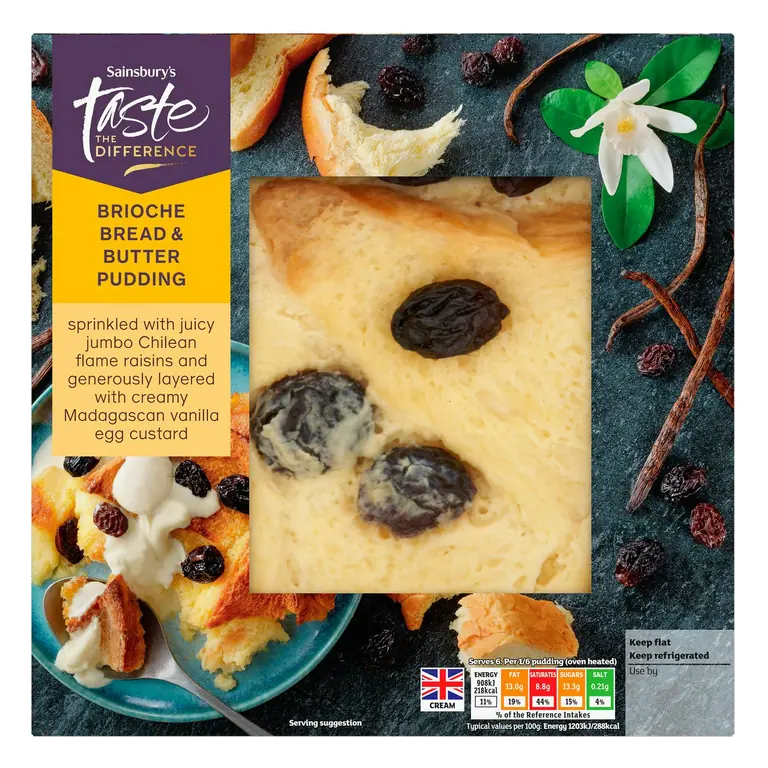 500g Brioche Bread & Butter Pudding, Taste the Difference