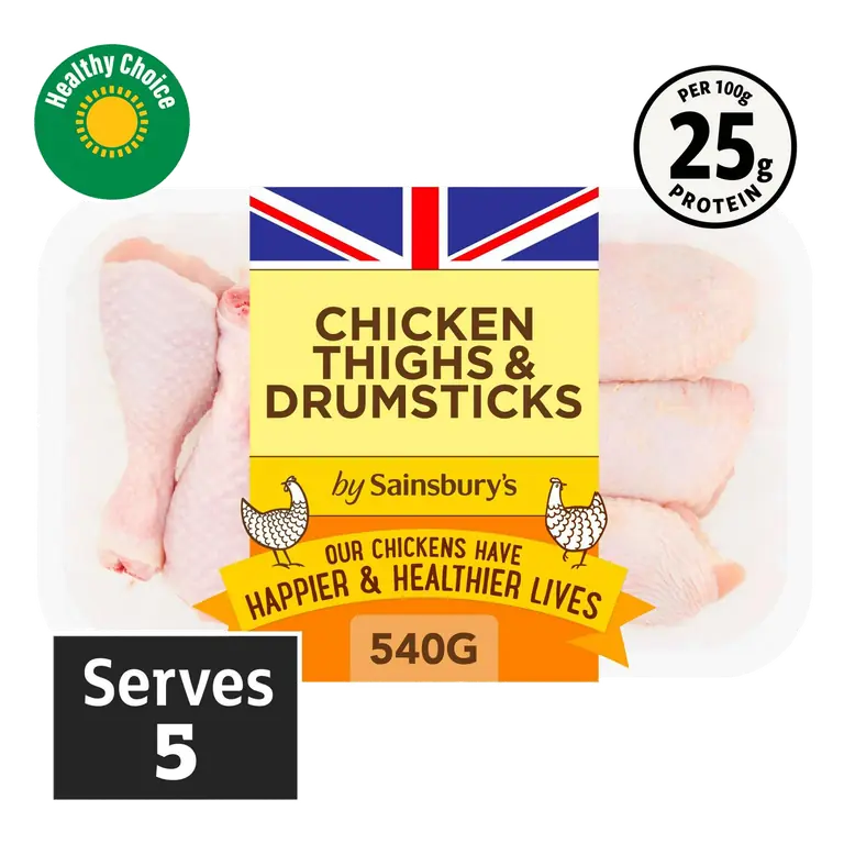 540g British Fresh Chicken Skin on Thighs & Drumsticks