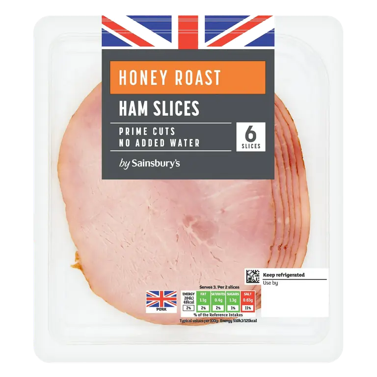 6 Honey Roast Ham Slices 120g