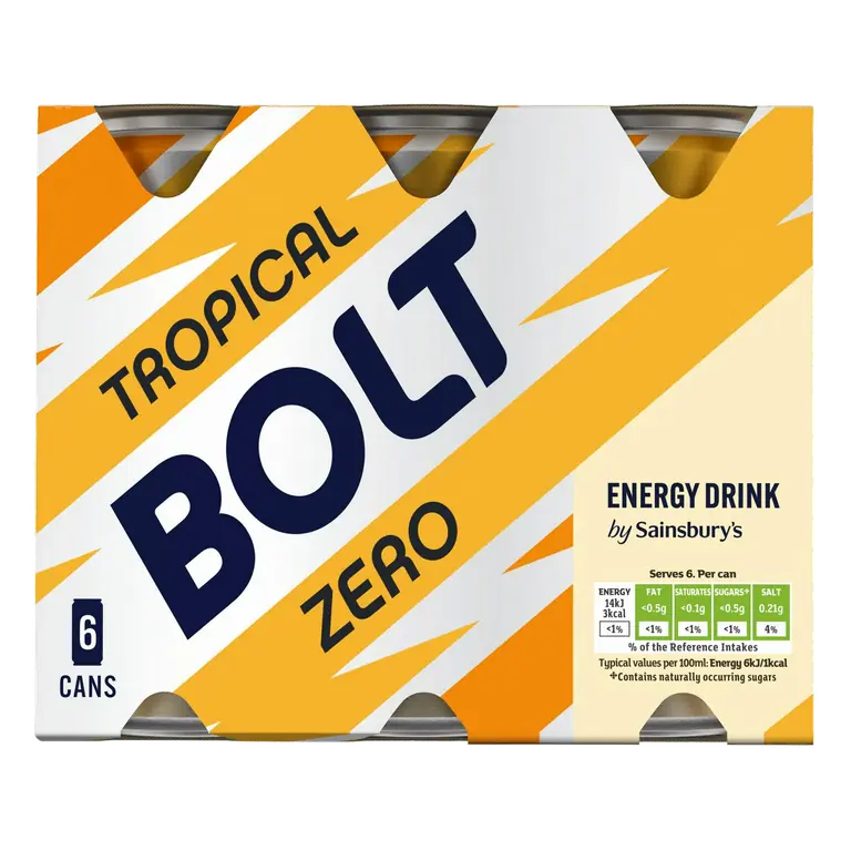 6 x 250ml Gold Bolt Zero Sugar