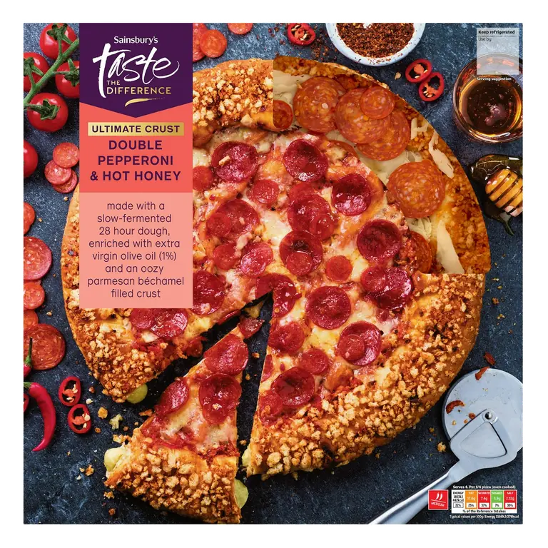650g Ultimate Crust Double Pepperoni & Hot Honey Pizza, Taste the Difference