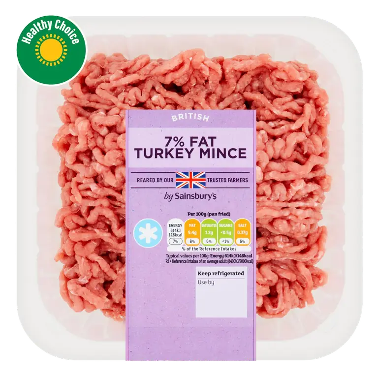 7% Fat Fresh British Turkey Mince 500g