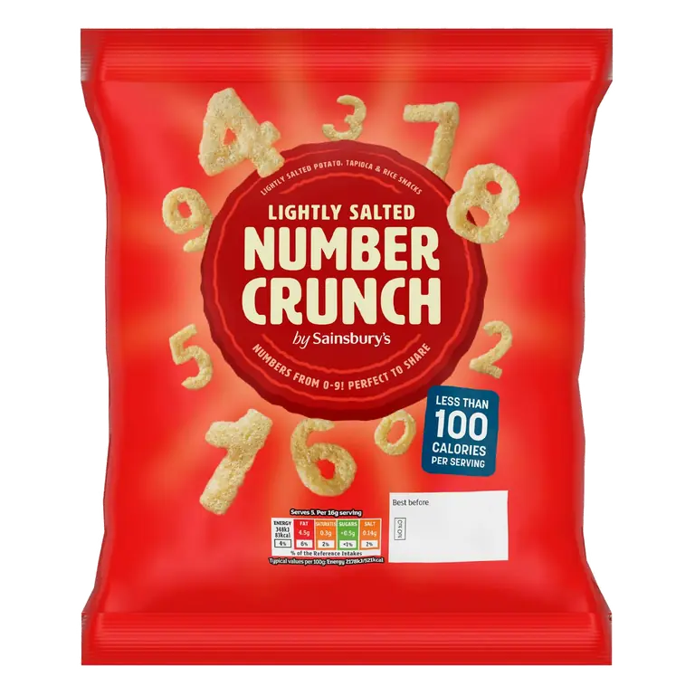 80g Lightly Salted Number Crunch Chips