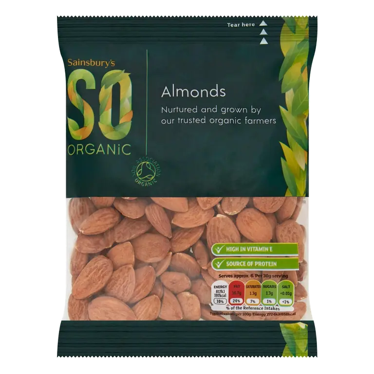 Almonds, SO Organic 200g