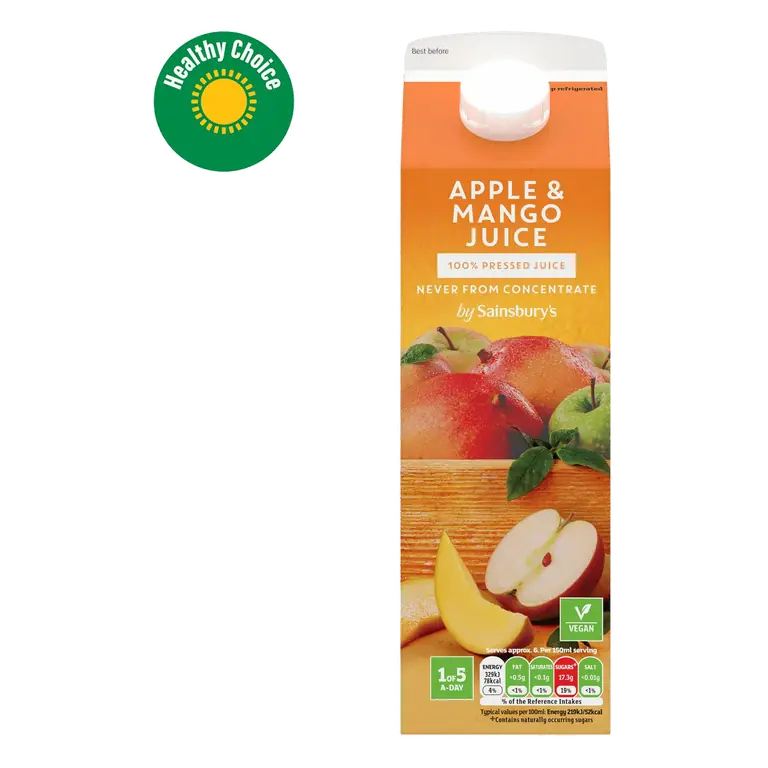 Apple & Mango Juice, Not From Concentrate 1L