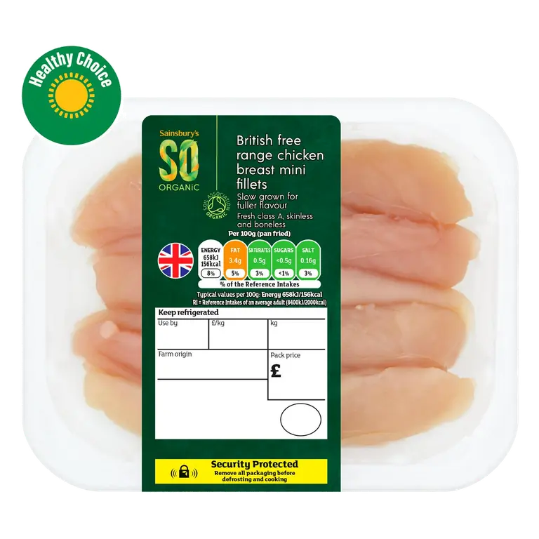 (Approx. 240g) British Free Range Chicken Mini Fillets, SO Organic