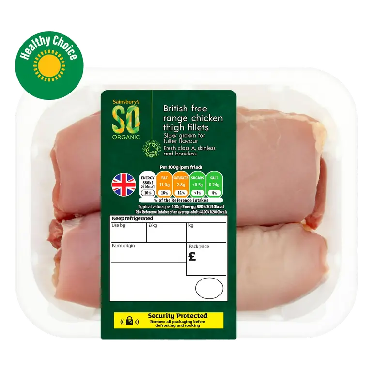 (Approx. 360g) British Free Range Chicken Thigh Fillets, SO Organic