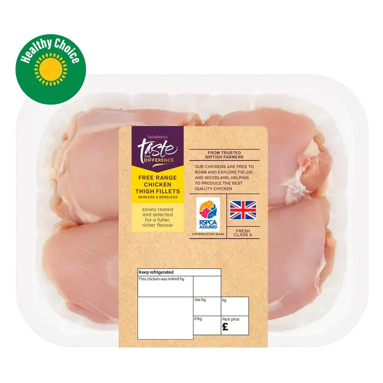 (Approx. 360g) British Free Range Chicken Thigh Fillets, Taste the Difference
