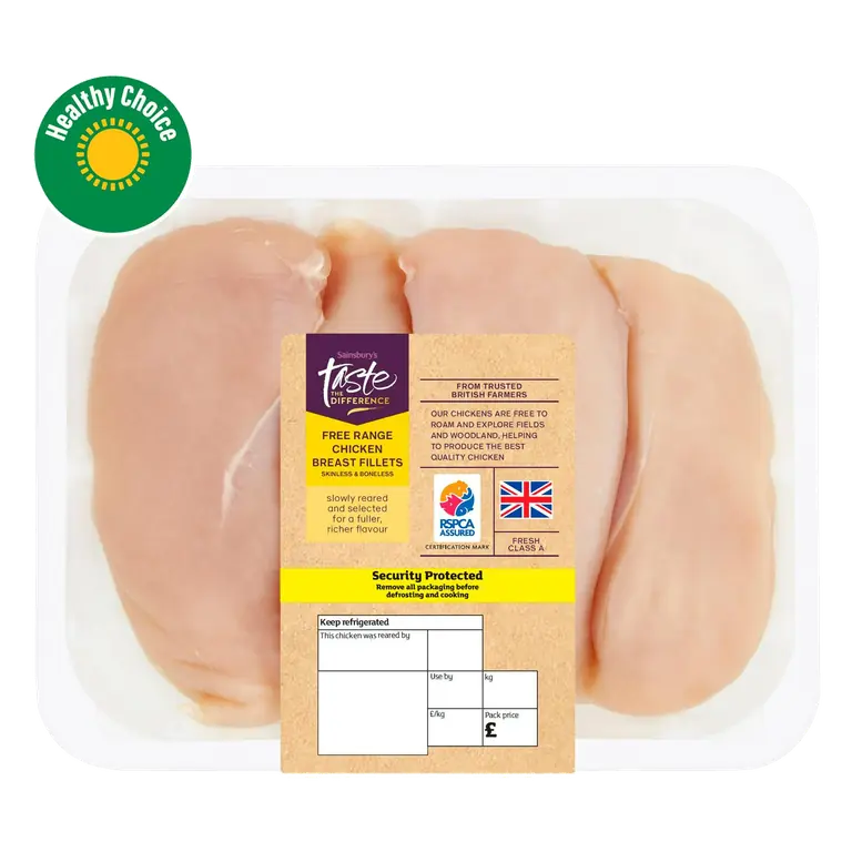 (Approx. 590g) British Free Range Chicken Breast Fillets, Taste the Difference