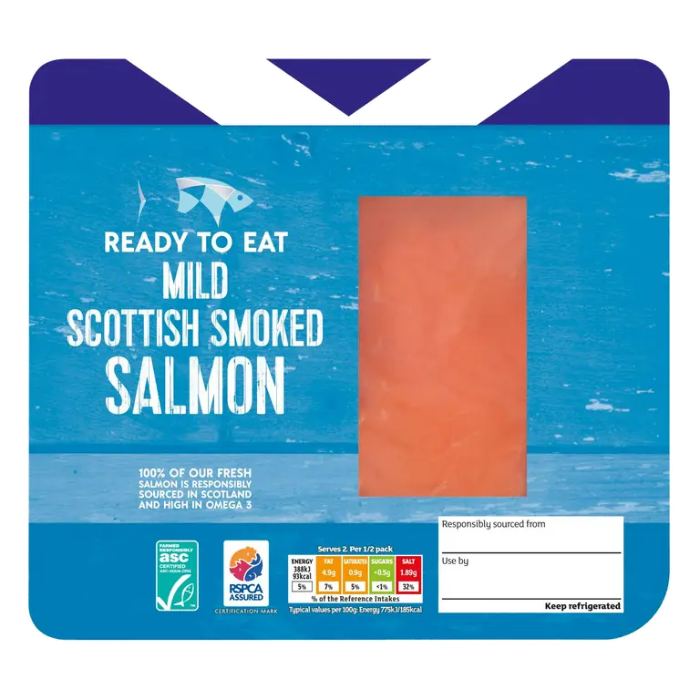ASC Scottish Mild Smoked Salmon 100g (Ready to Eat)