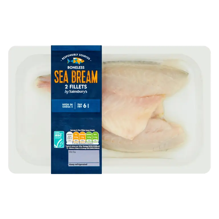 ASC Sea Bream Fillets x2 180g