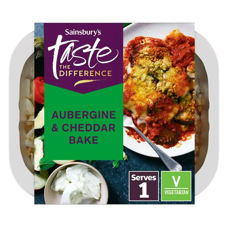 Aubergine & Cheddar Bake Ready Meal For 1, Taste the Difference 350g