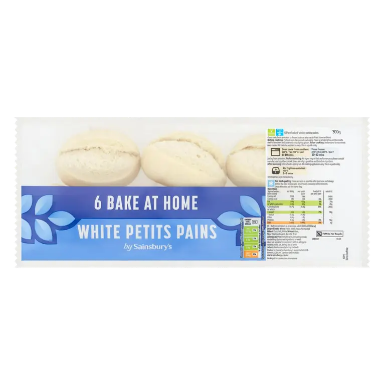 Bake at Home White Petit Pains x6