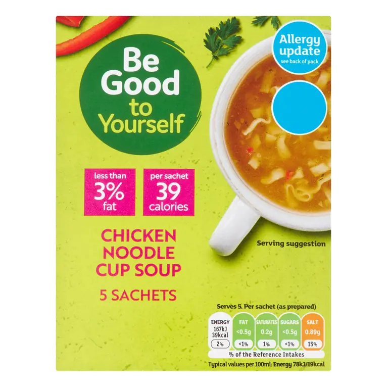 Be Good to Yourself Chicken Noodle Cup Soup 5x13g