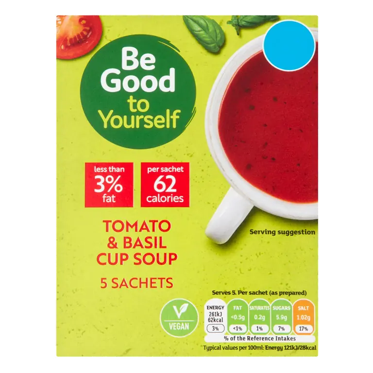 Be Good to Yourself Tomato & Basil Cup Soup x5 16.5g