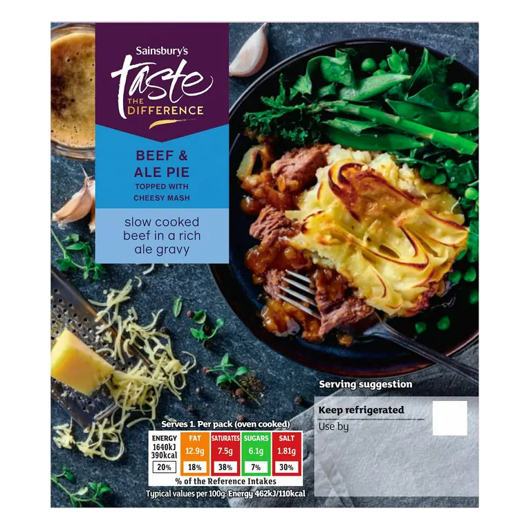 Beef & Ale Pie, Limited Edition, Taste the Difference 380g