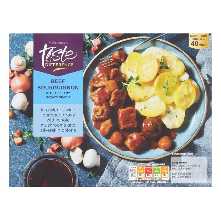 Beef Bourguignon, Taste the Difference Ready Meal For 1 400g