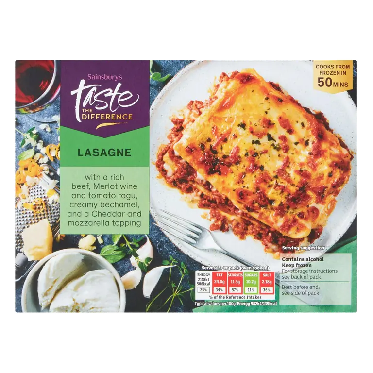 Beef Lasagne, Taste the Difference Ready Meal For 1 400g