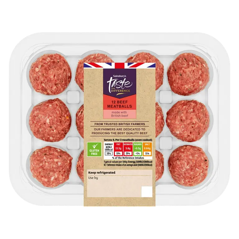Beef Meatballs, Taste the Difference 350g