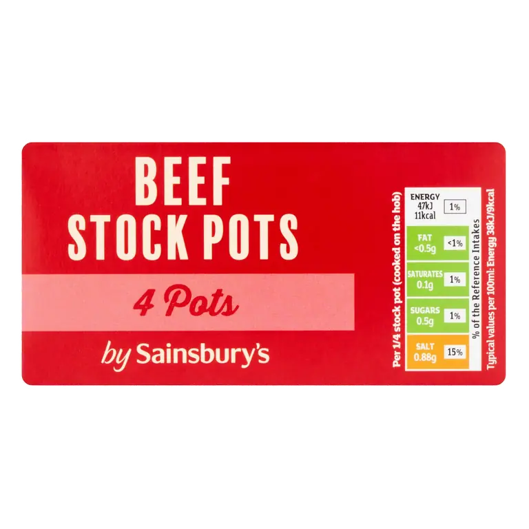Beef Stock Pots x4 112g