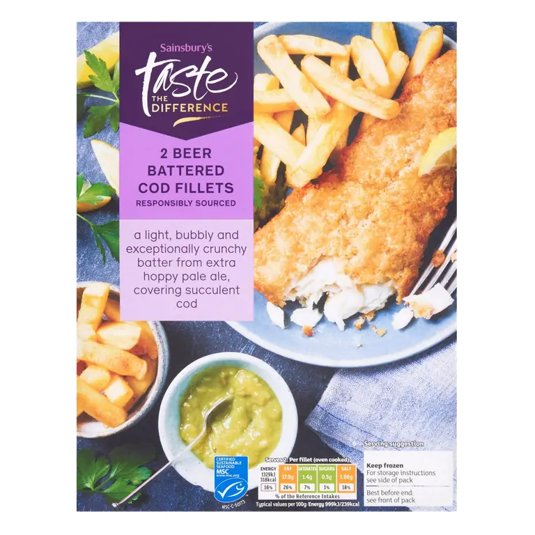 Beer Battered Cod, Taste the Difference 300g