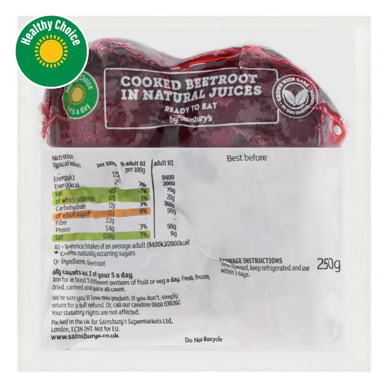 Beetroot Vacuum Pack 250g
