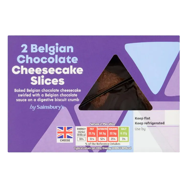 Belgian Chocolate Cheesecake Slices 2 x 90g
