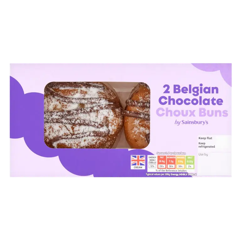 Belgian Chocolate Choux Buns 2x68g
