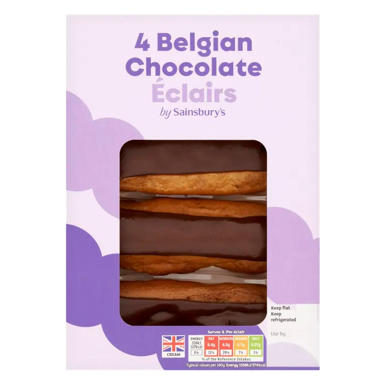 Belgian Chocolate Eclairs 4x34g