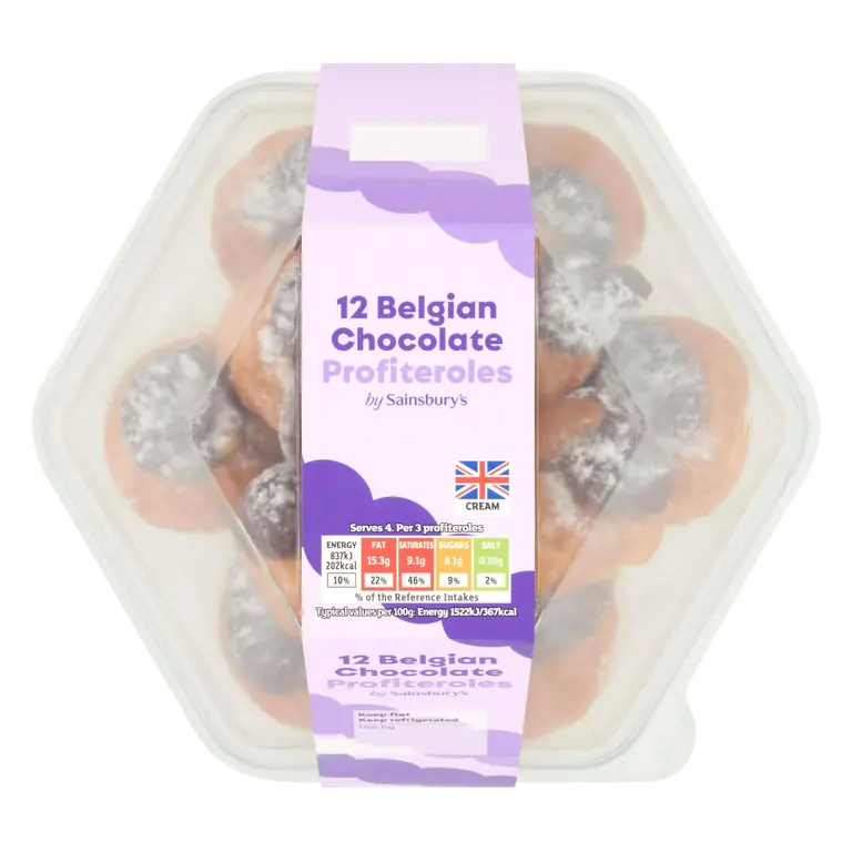 Belgian Chocolate Profiteroles x12 220g
