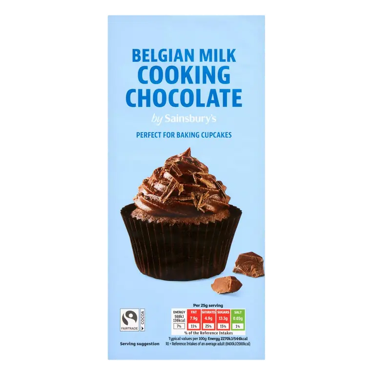 Belgian Cooking Chocolate, Milk 200g