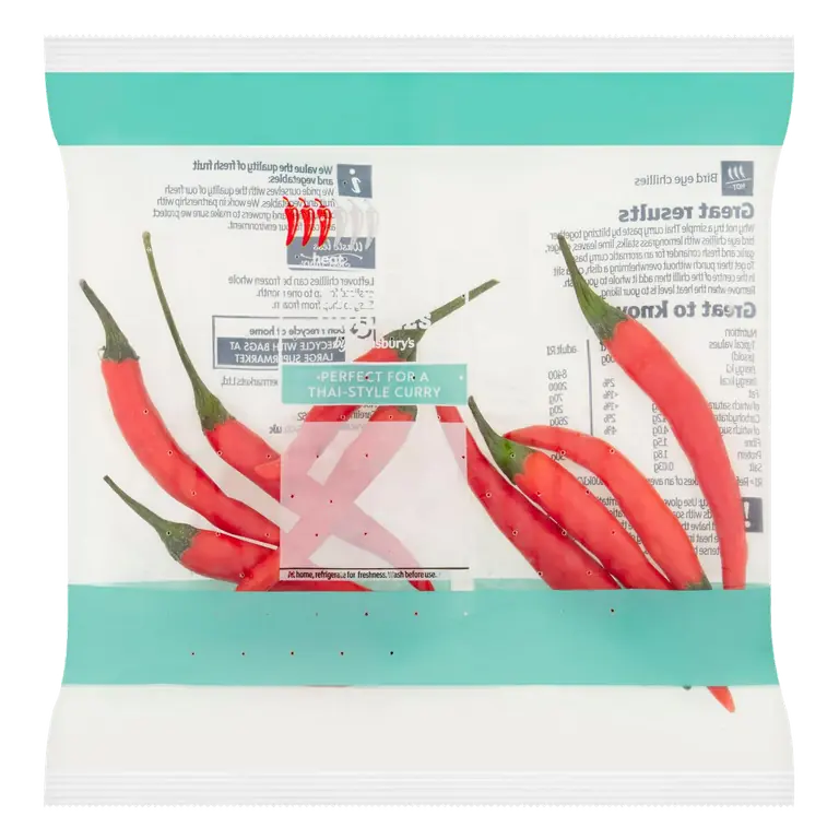 Bird Eye Chillies (Red or Green) 20g