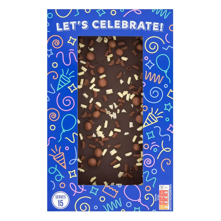 Birthday Celebration Chocolate Tray Bake Cake 705g (Serves 15)