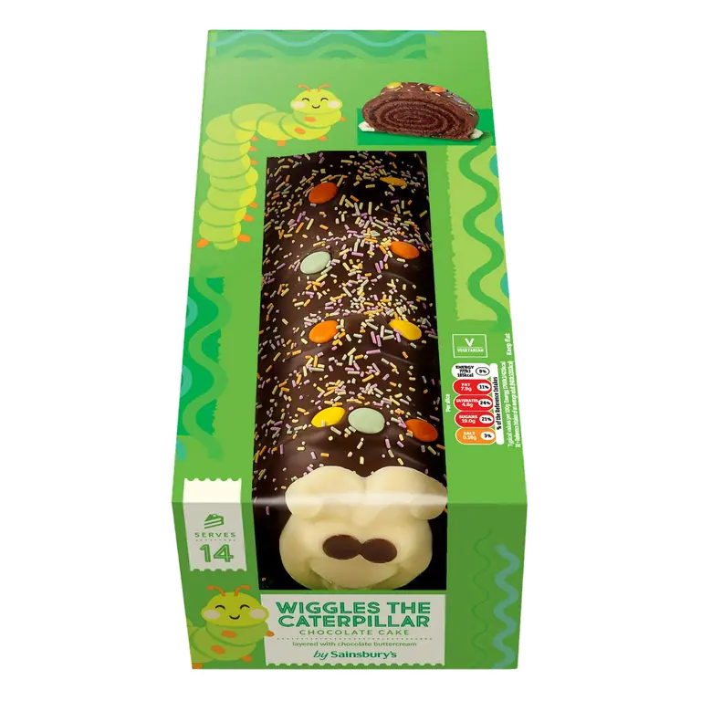 Birthday & Celebration Wiggles the Caterpillar Cake 613g