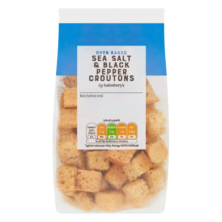 Black Pepper & Sea Salt Croutons 100g