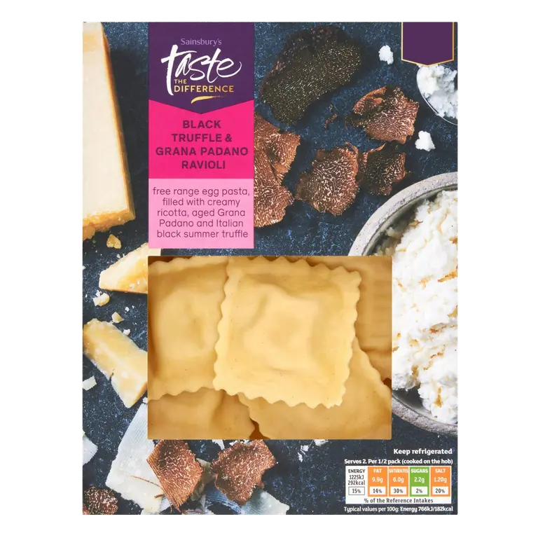 Black Truffle & Grana Padano Ravioli, Taste the Difference 250g