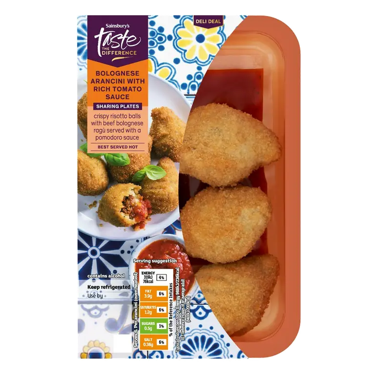 Bolognese Arancini with Rich Tomato Sauce, Taste the Difference 210g
