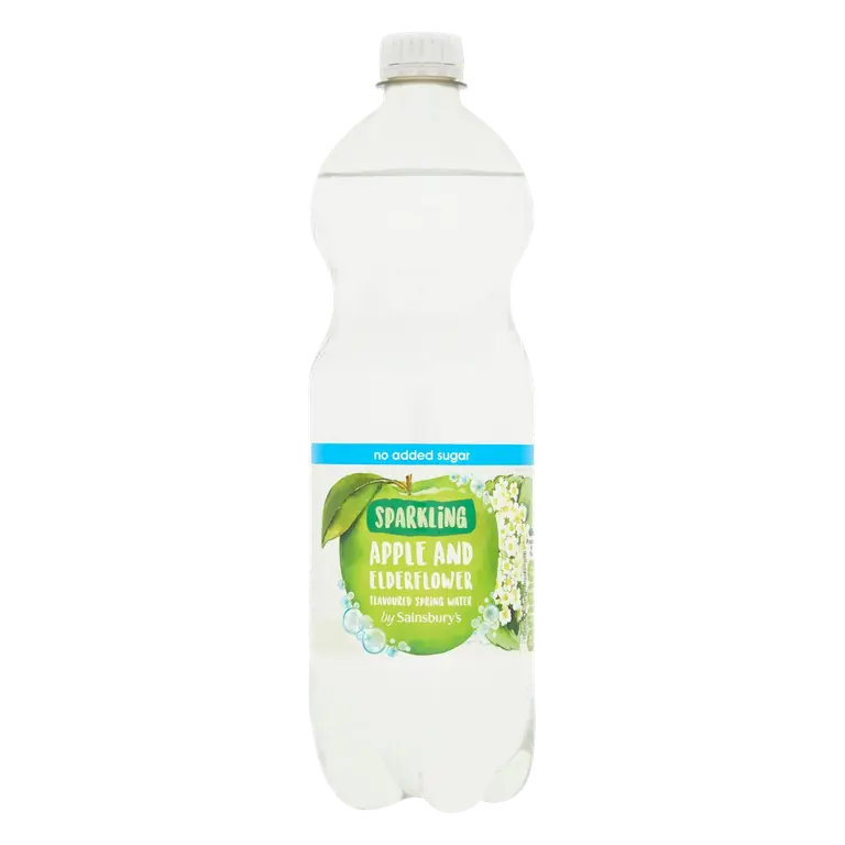 Bottled No Added Sugar Sparkling Apple & Elderflower Flavoured Spring Water 1L