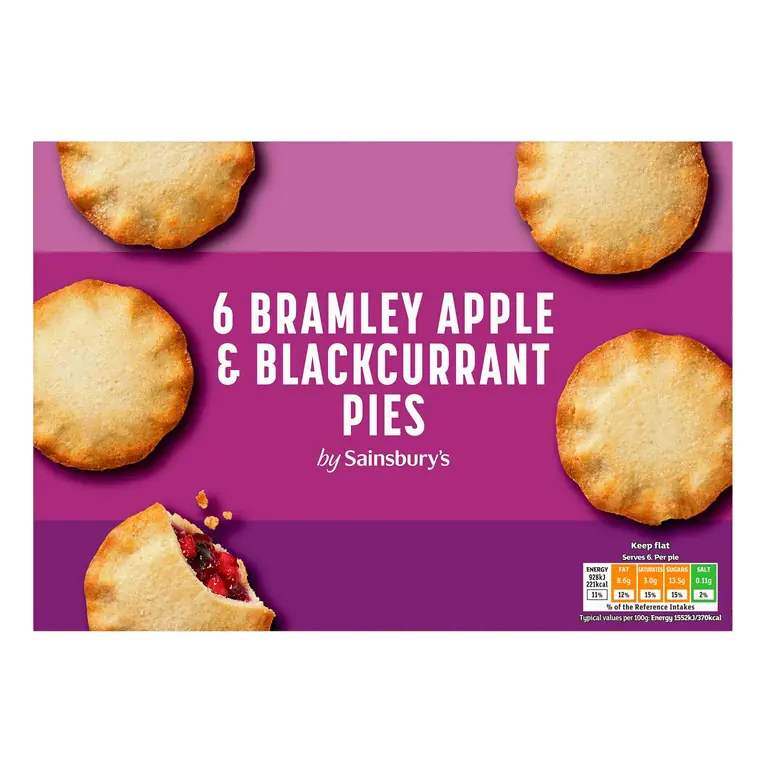 Bramley Apple & Blackcurrant Pies x6