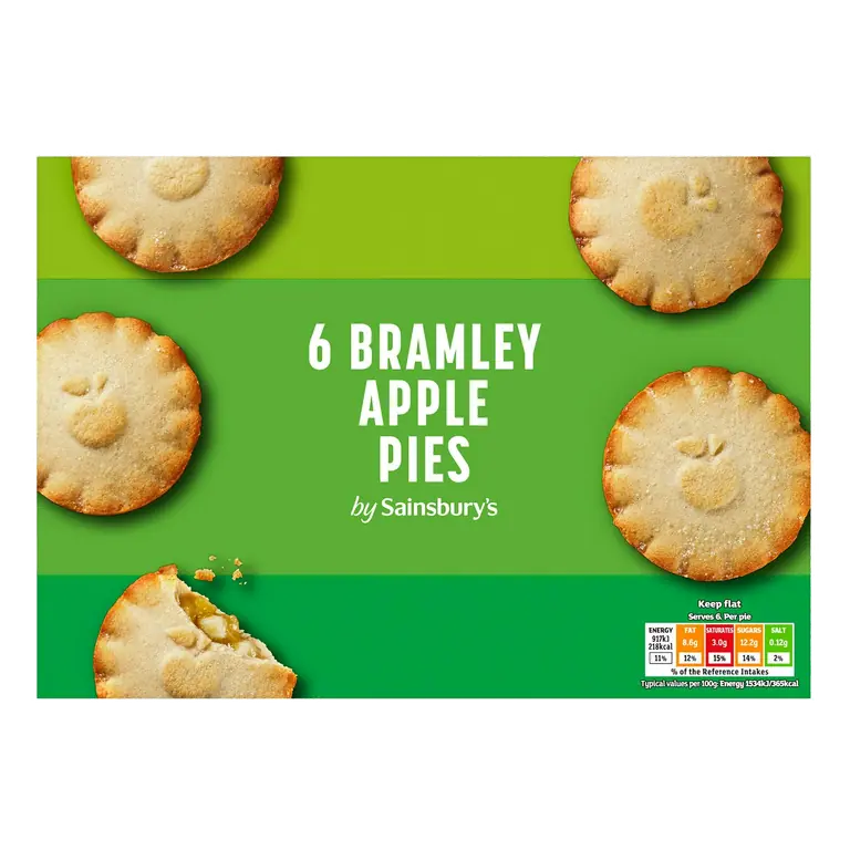 Bramley Apple Pies x6