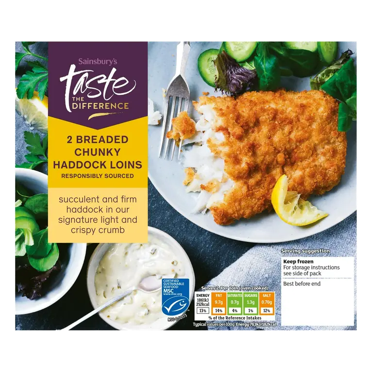 Breaded Chunky Haddock, Taste the Difference x2 300g