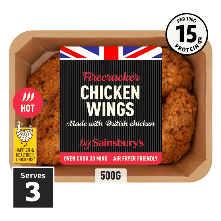 Breaded Firecracker British Fresh Chicken Wings 500g