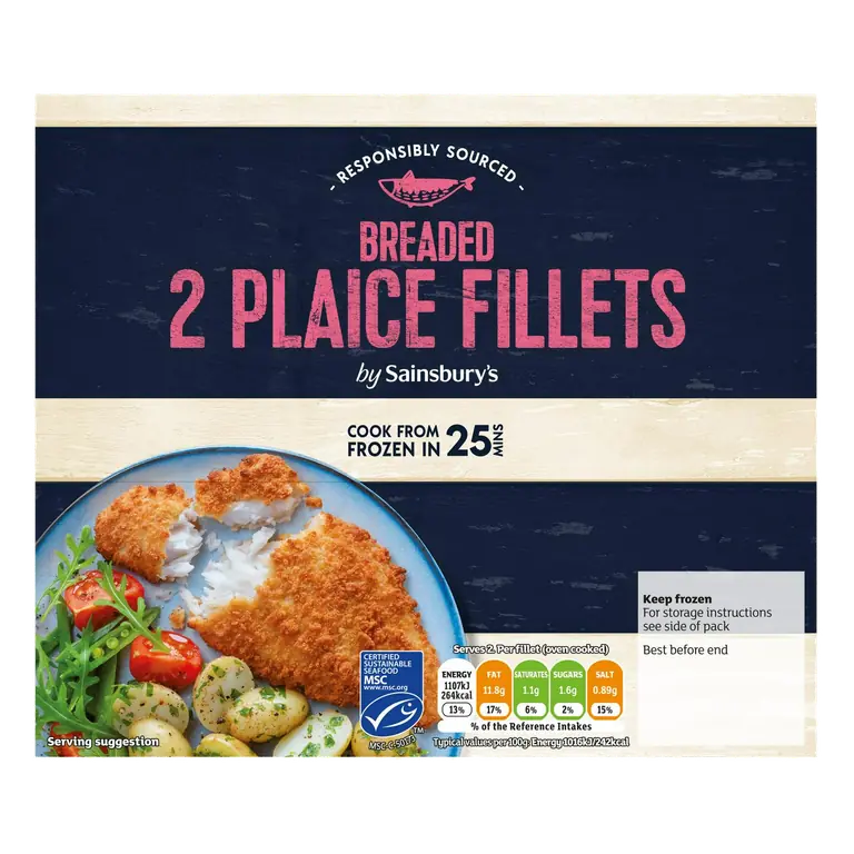 Breaded Plaice Fillets x2 260g