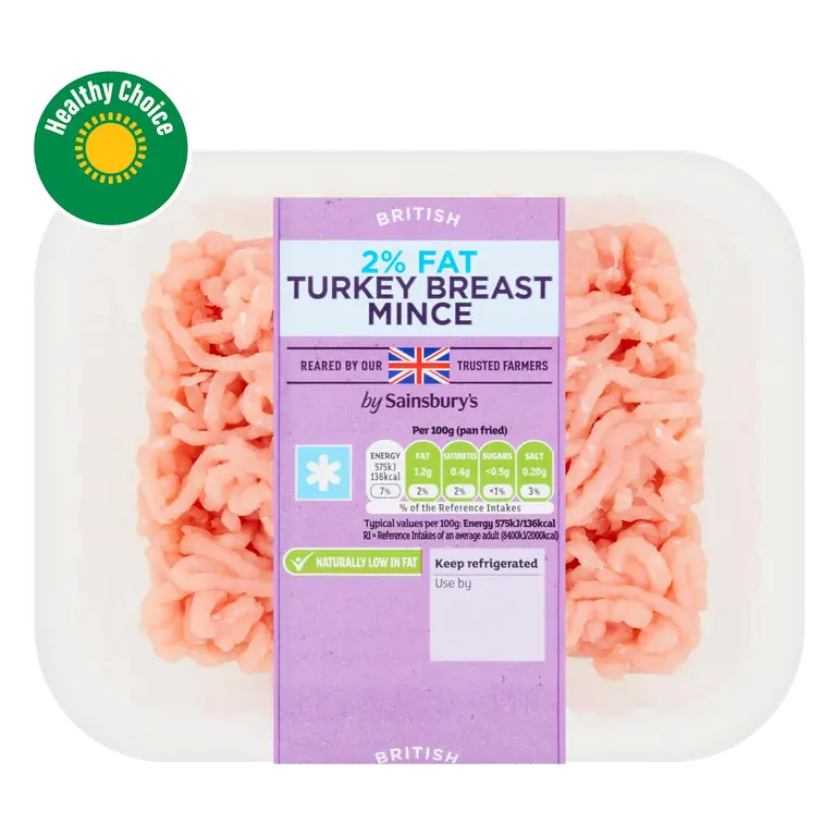 British 2% Fat Turkey Breast Mince 250g
