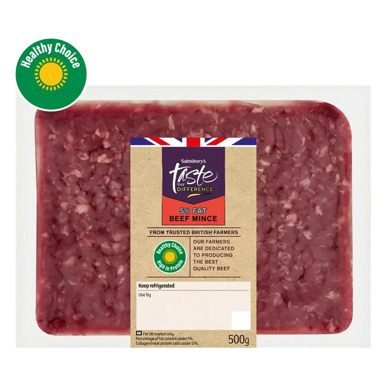 British Beef Mince 5% Fat , Taste the Difference 500g