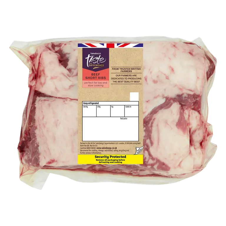 British Beef Short Ribs, Taste the Difference (Approx.1.5kg)