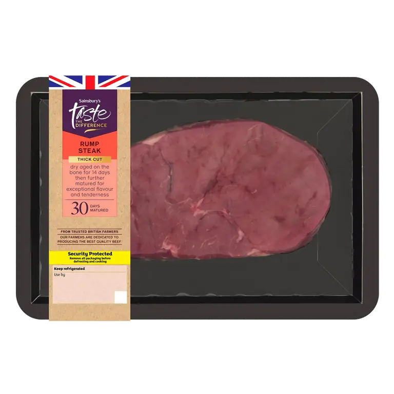 British Beef Thick Cut Rump Steak, Taste the Difference 400g