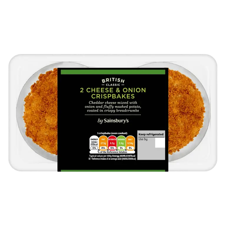 British Classic Cheese & Onion Crispbakes x2 227g