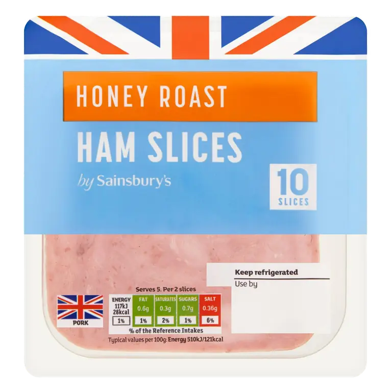British Cooked Honey Roast Ham Slices x10 115g